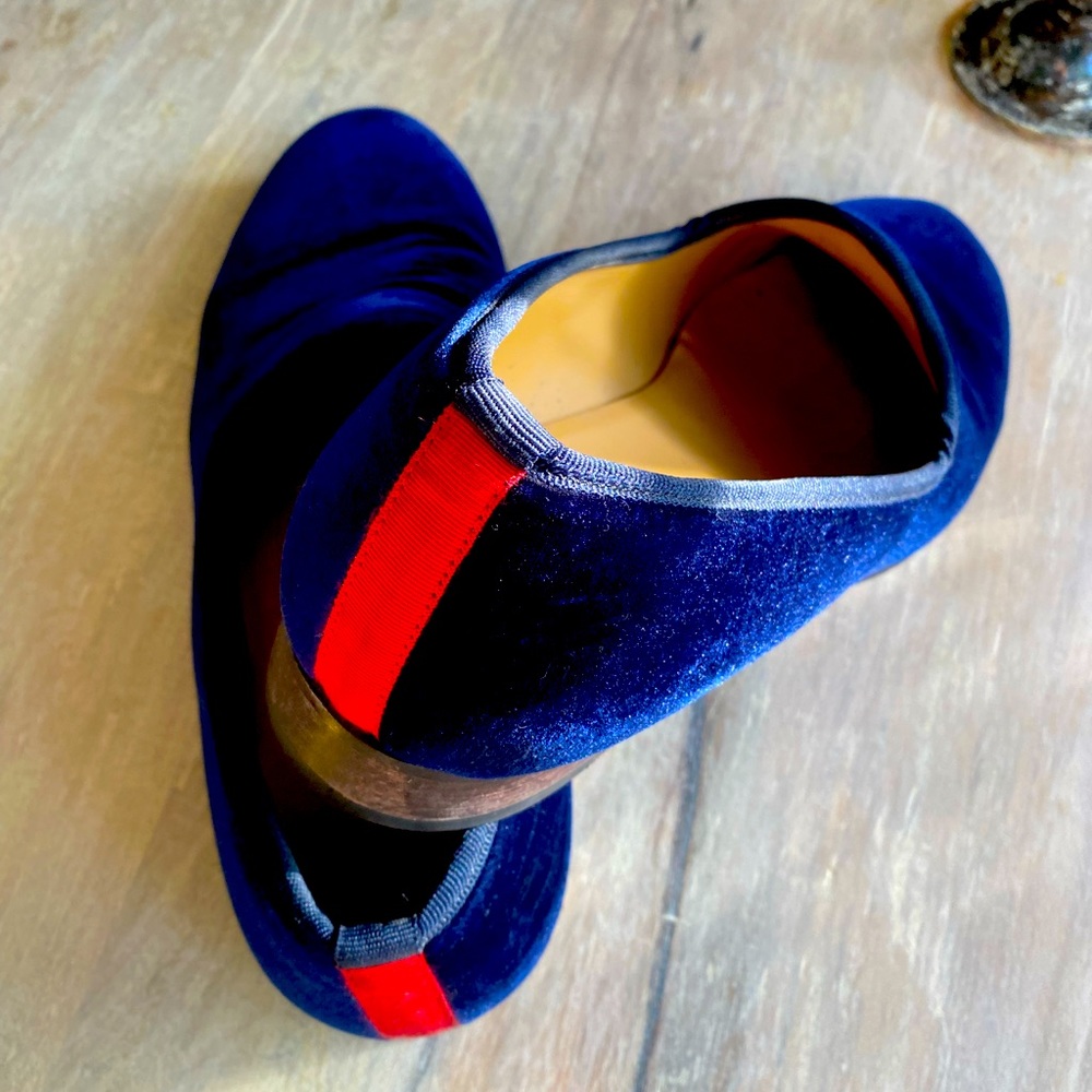 MEN'S NAVY VELVET SLIPPER II